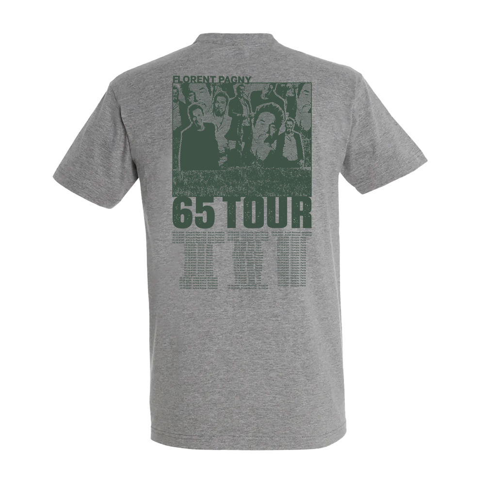 T-SHIRT GRIS CHINÉ TOUR